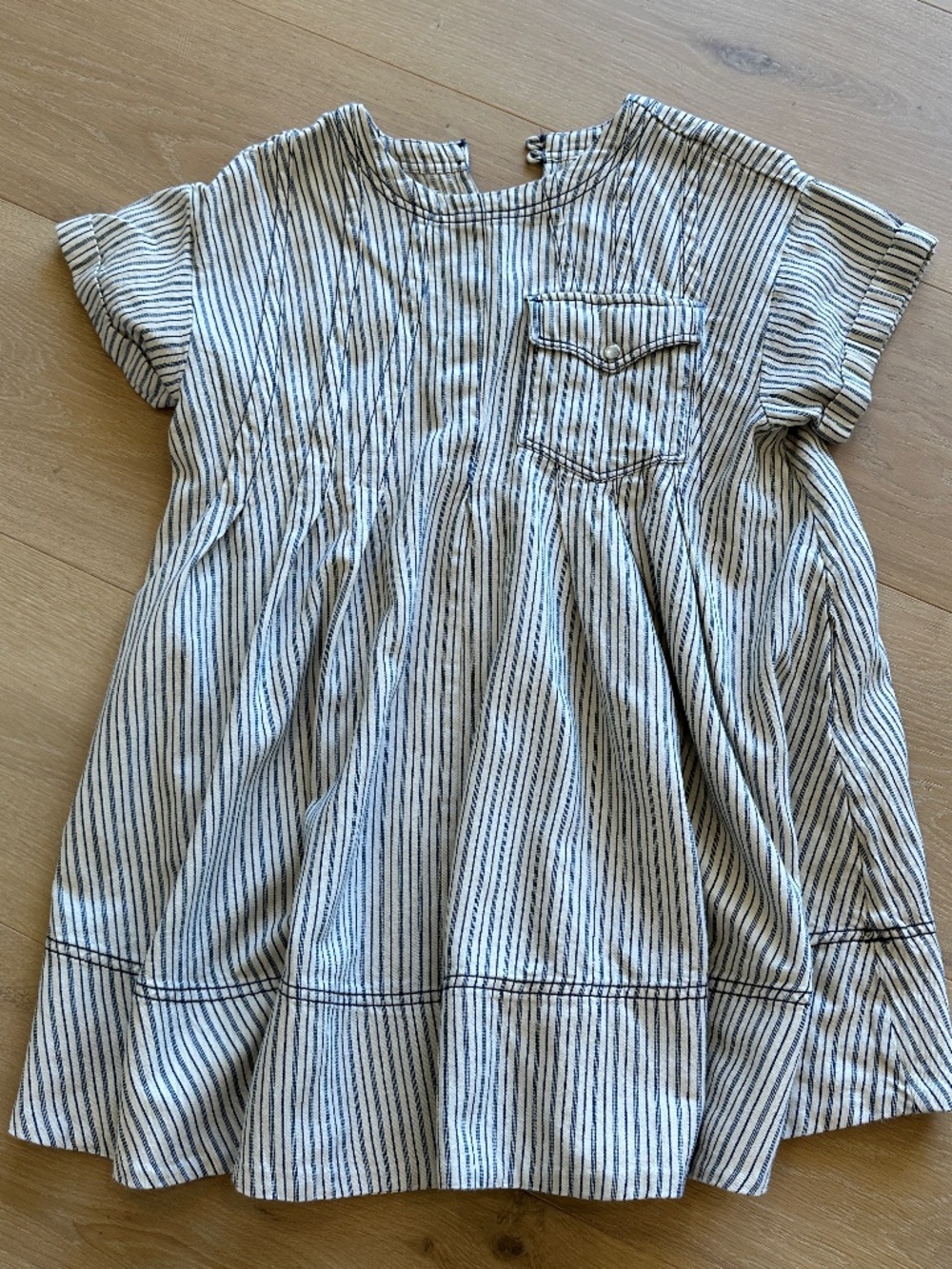 Anthropologie Pilcro Short-Sleeve Denim Mini Swing Dress XS - Picture 5 of 6